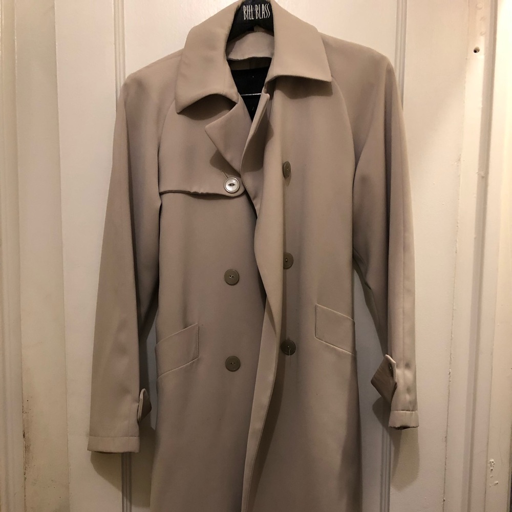 Vintage Cream Off White Bill Blass Trench Coat